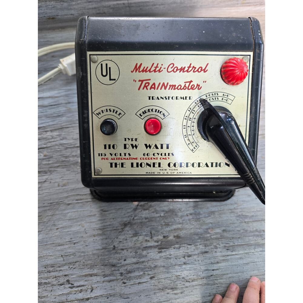 VINTAGE Lionel Type RW Multi-Control Trainmaster transformer,